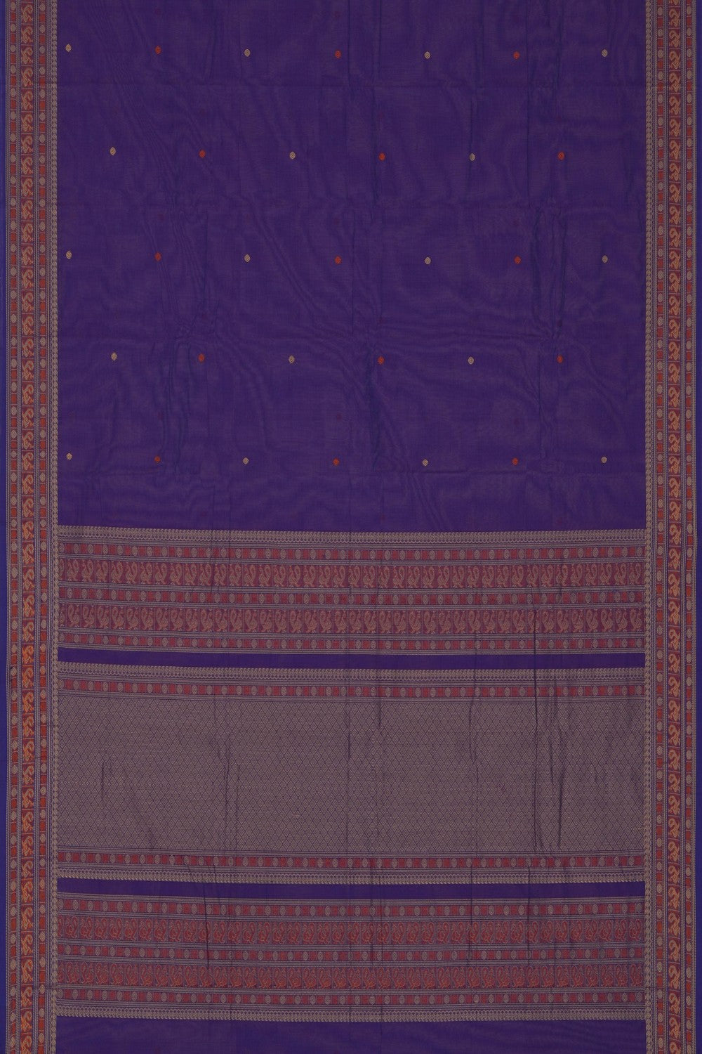 Image of South Cotton Purple Saree
