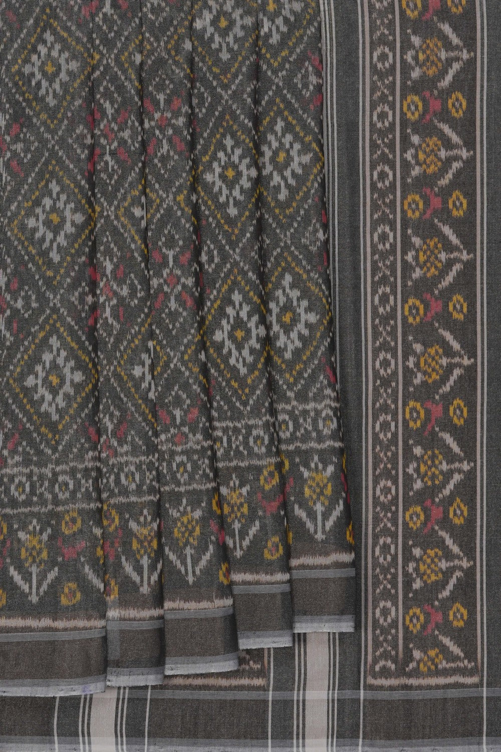 Image of Grey Rajkot Tissue Silk Saree
