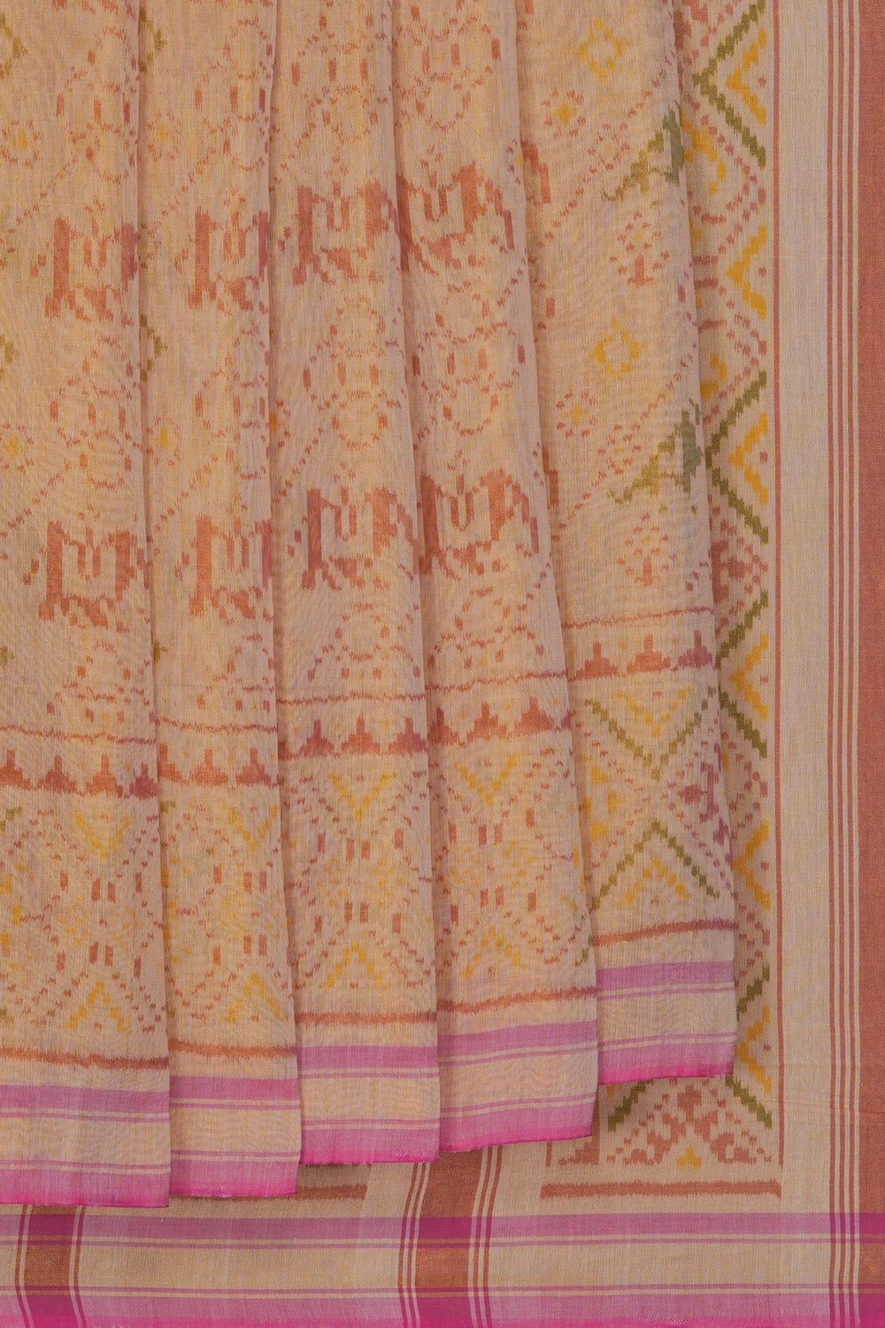 Image of Off-White Rajkot Tissue Silk Saree