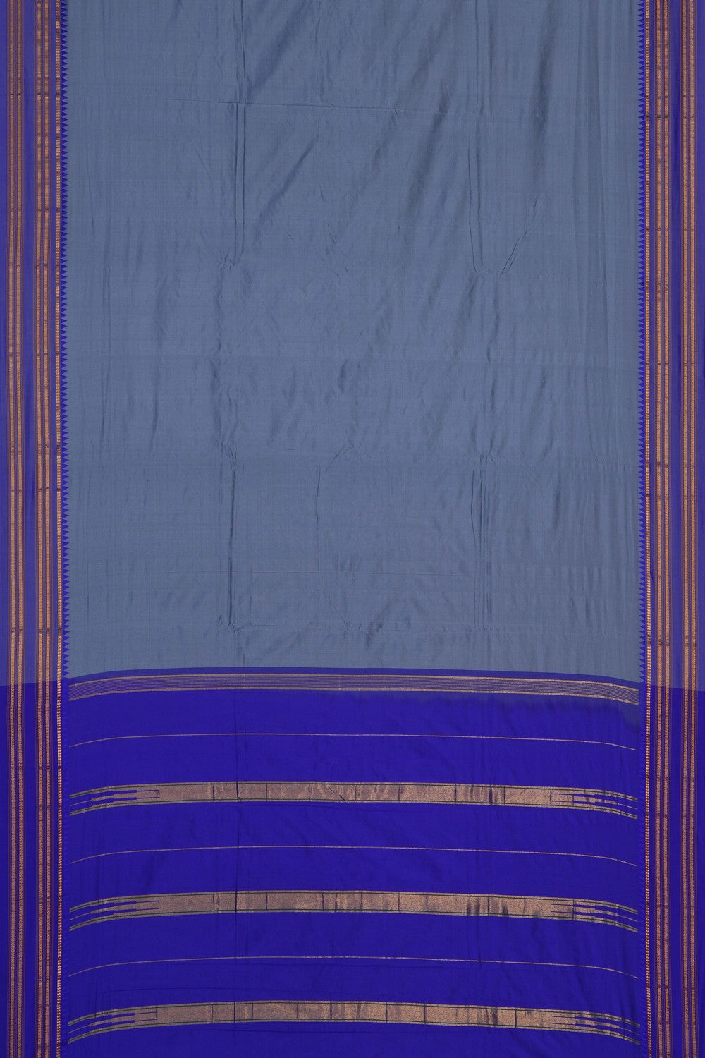 Image of Narayanpet Silk Grey Saree