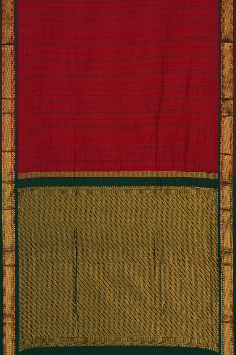 Image of Narayanpet Silk Red Saree