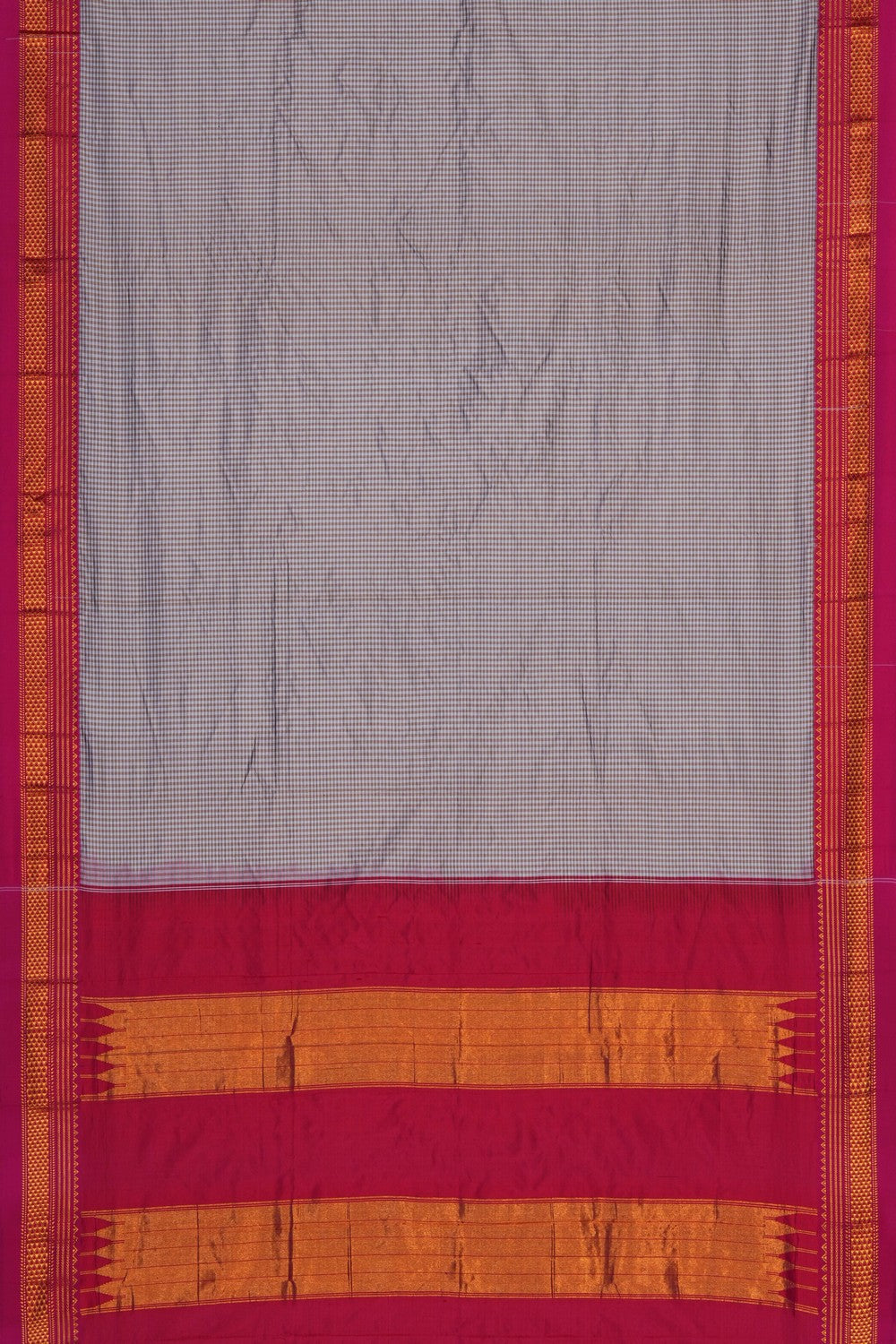 Image of Narayanpet Silk Grey Saree