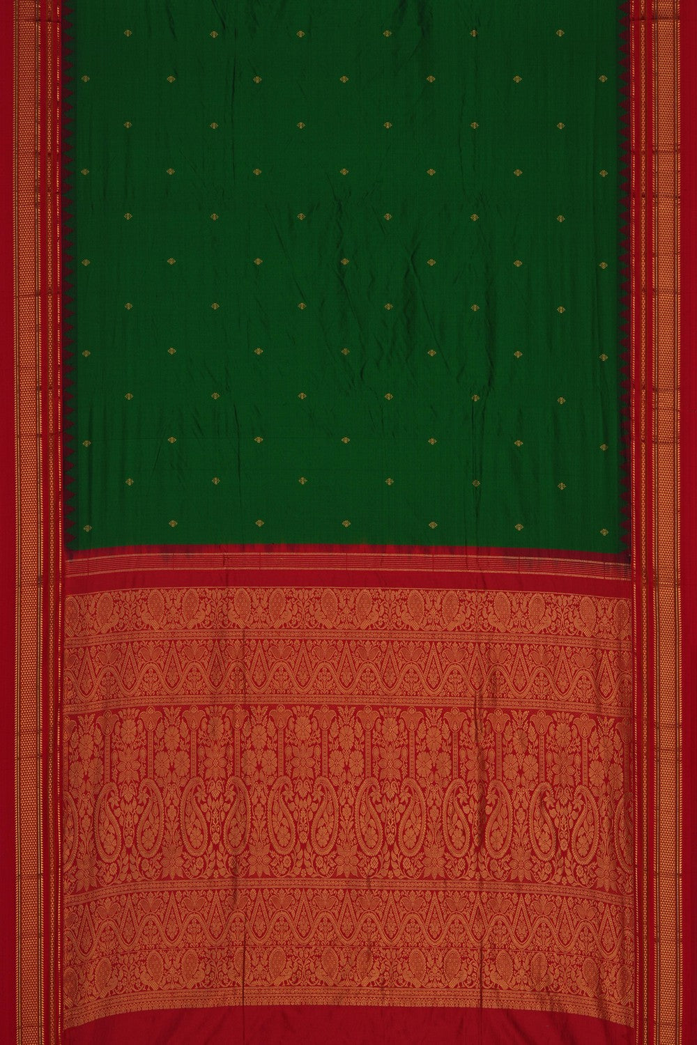 Image of Narayanpet Silk Green Saree