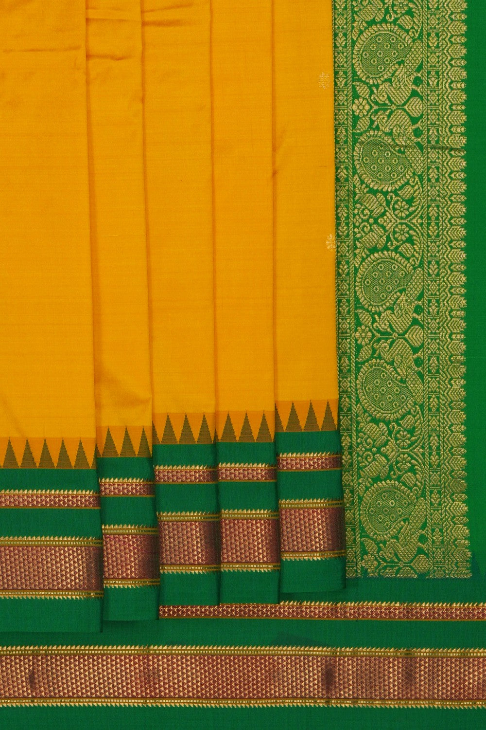 Image of Narayanpet Silk Yellow Saree