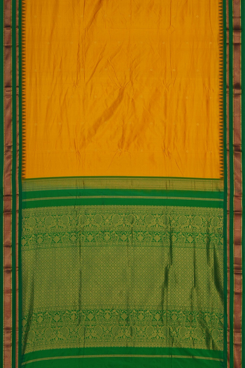 Image of Narayanpet Silk Yellow Saree