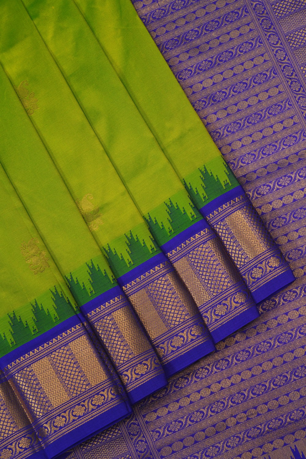Image of Narayanpet Silk Green Saree
