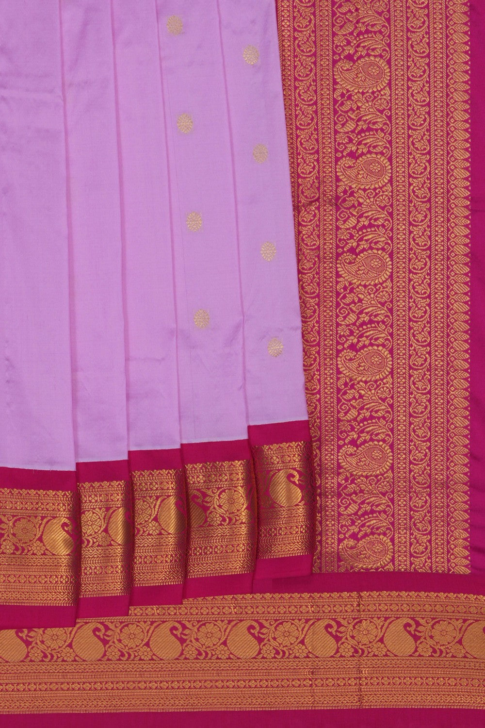 Image of Narayanpet Silk Lavender Pink Saree