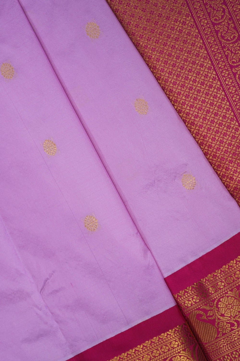 Image of Narayanpet Silk Lavender Pink Saree