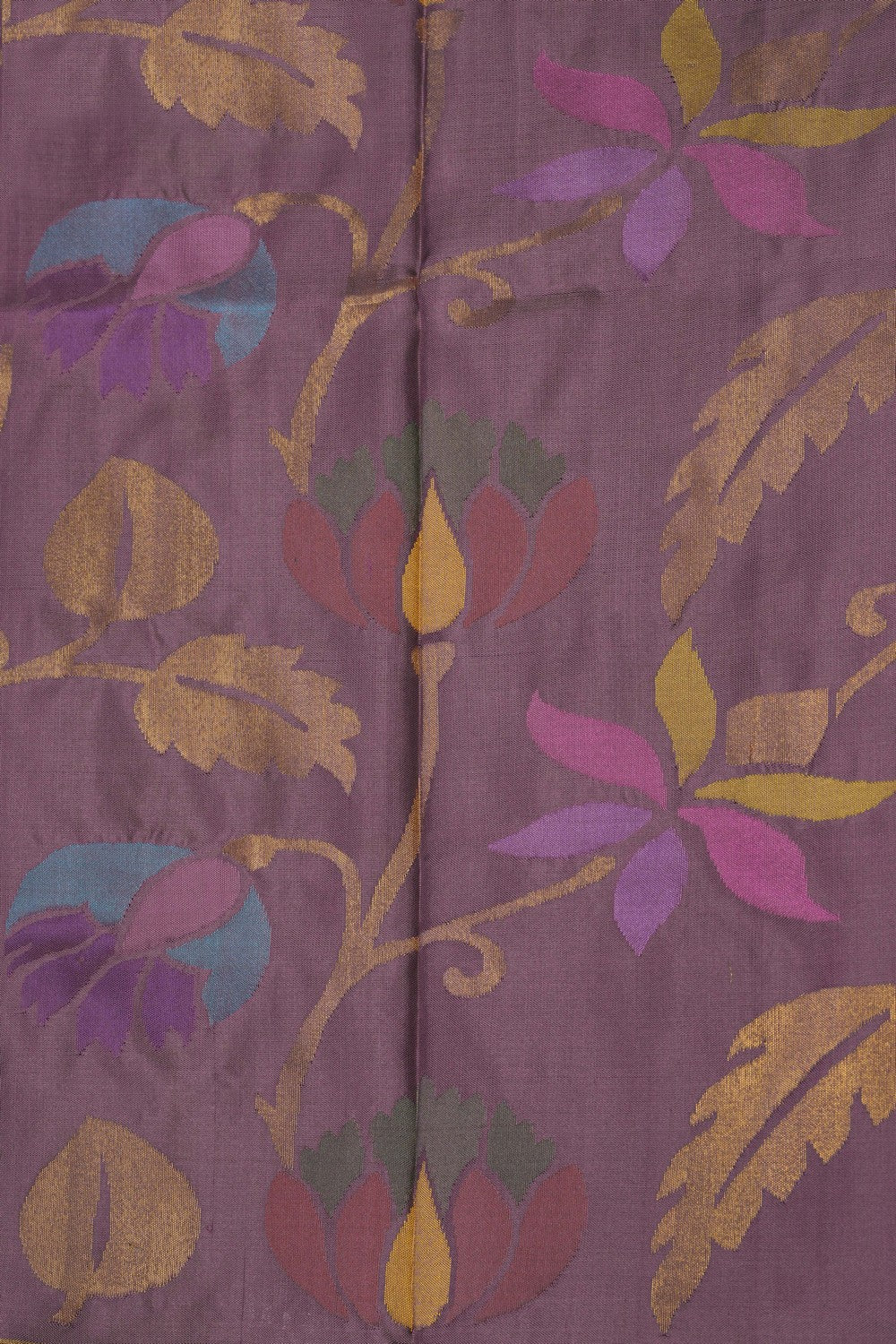 Image of Uppada Brocade Silk Moss-Mauve Saree