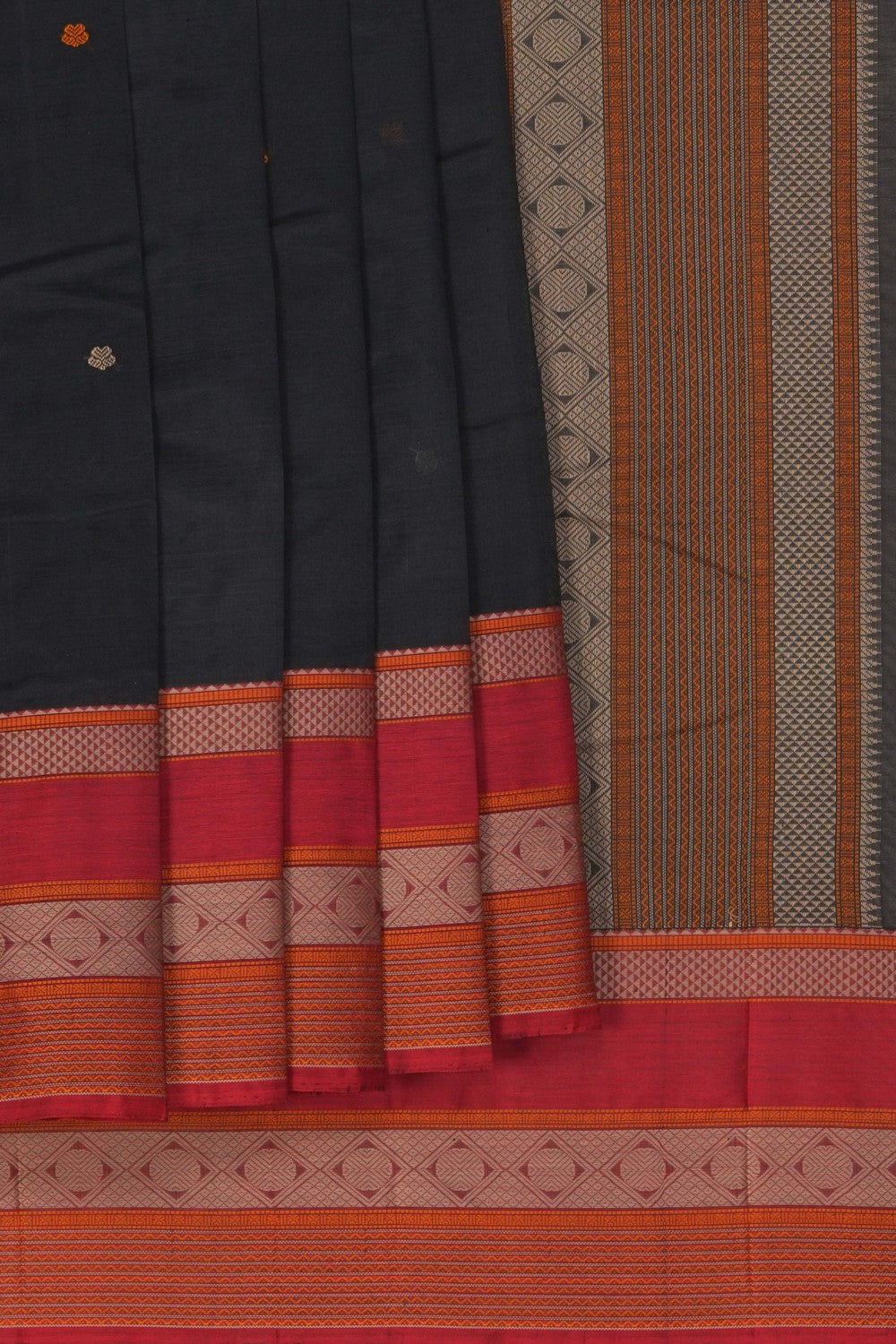 Image of Black South Cotton Saree