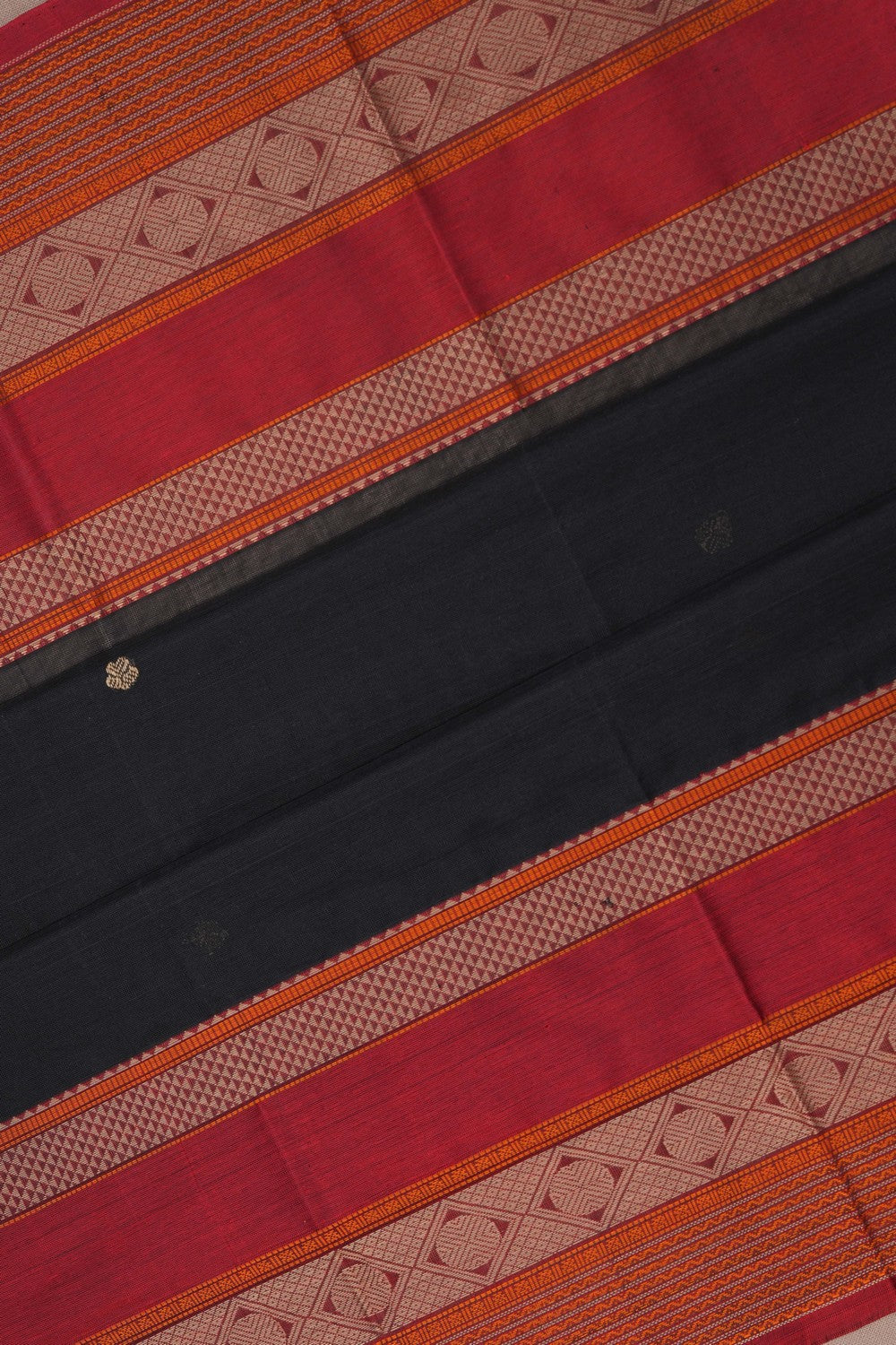 Image of Black South Cotton Saree