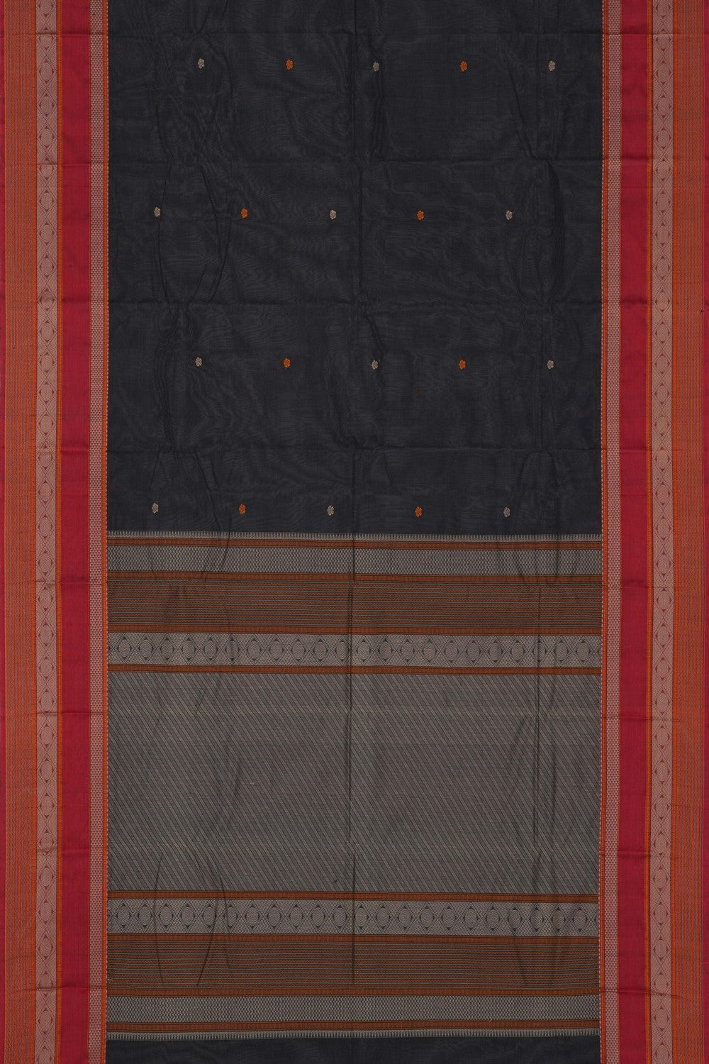 Image of Black South Cotton Saree