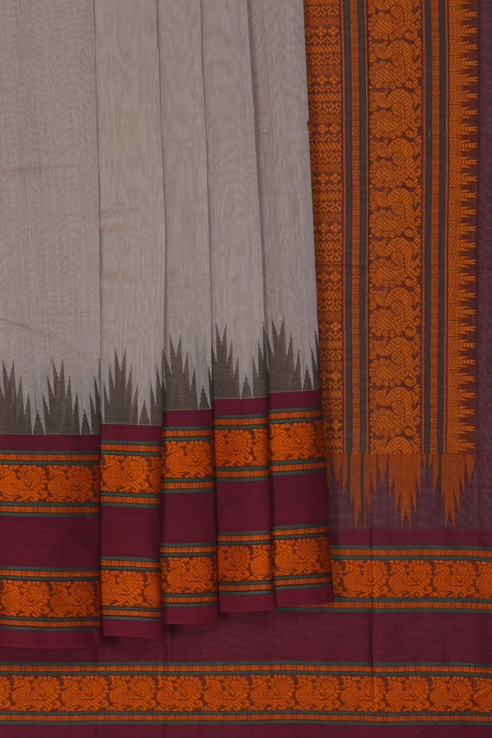 Image of Grey South Cotton Saree