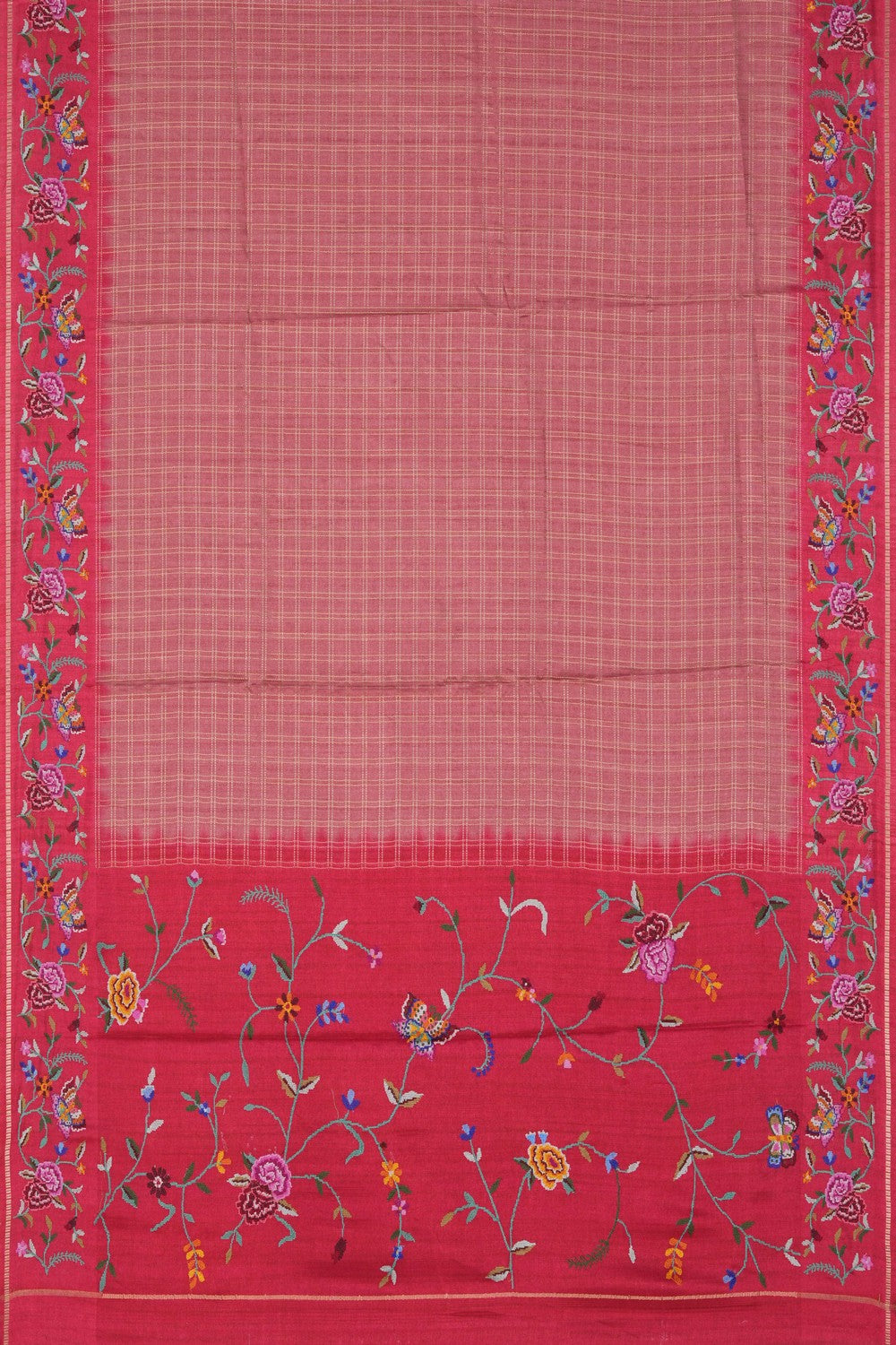 Image of Pink Embroidery Silk Saree
