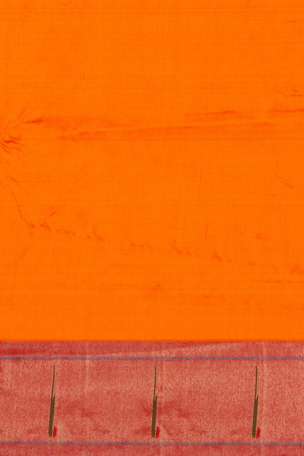 Image of Orange Paithani Silk Saree