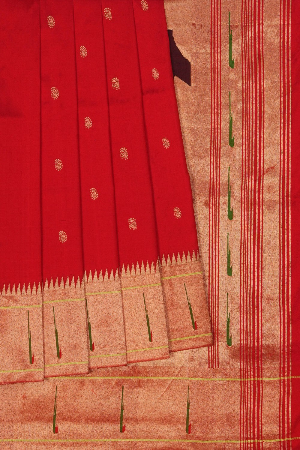 Image of Red Paithani Silk Saree