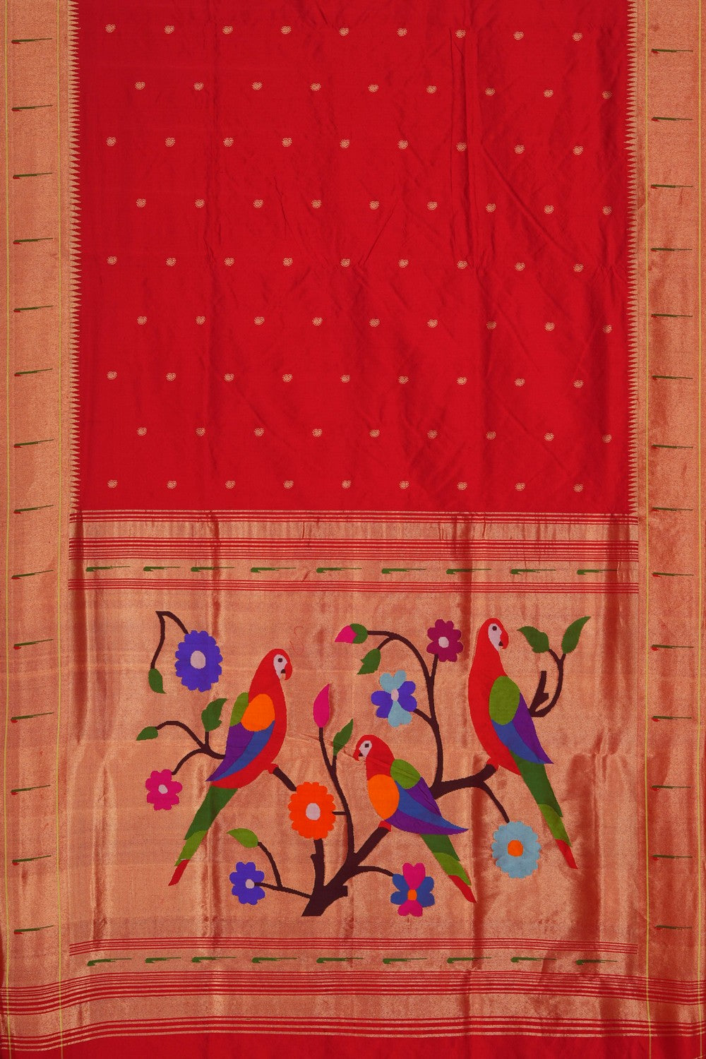 Image of Red Paithani Silk Saree