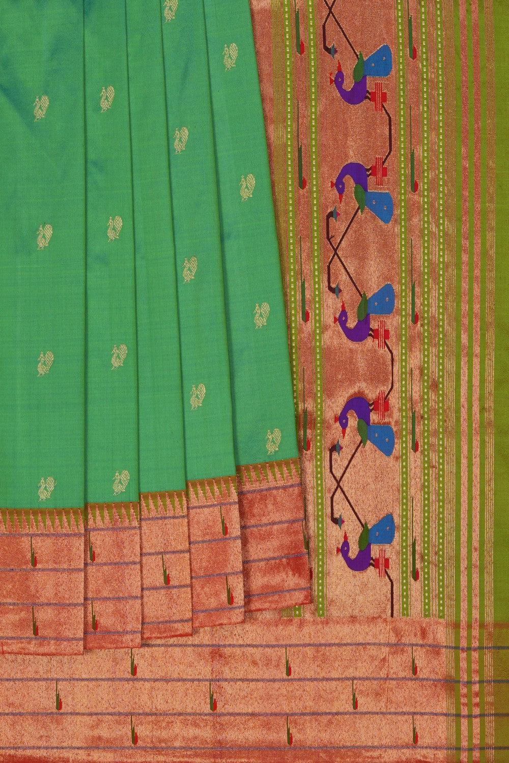 Image of Green Paithani Silk Saree