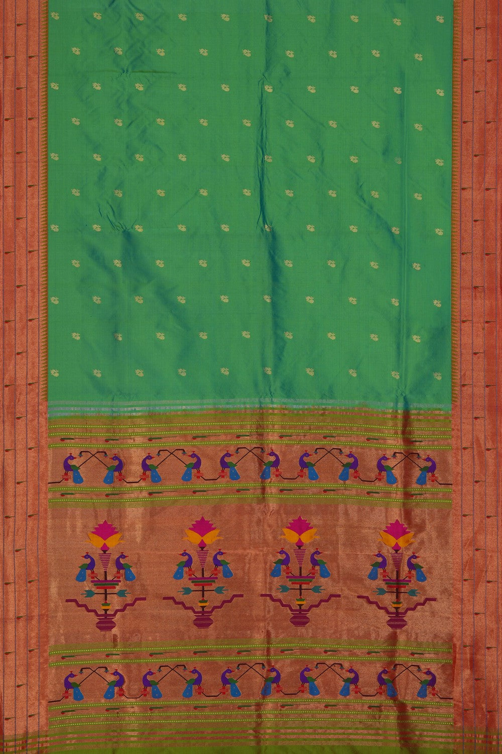 Image of Green Paithani Silk Saree