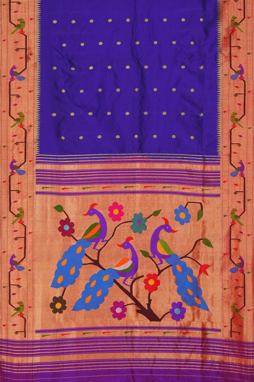 Image of Purple Paithani Tissue Silk Saree