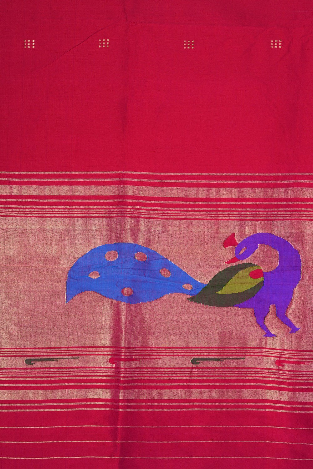 Image of A Fuchsia Pink Silk Dupatta