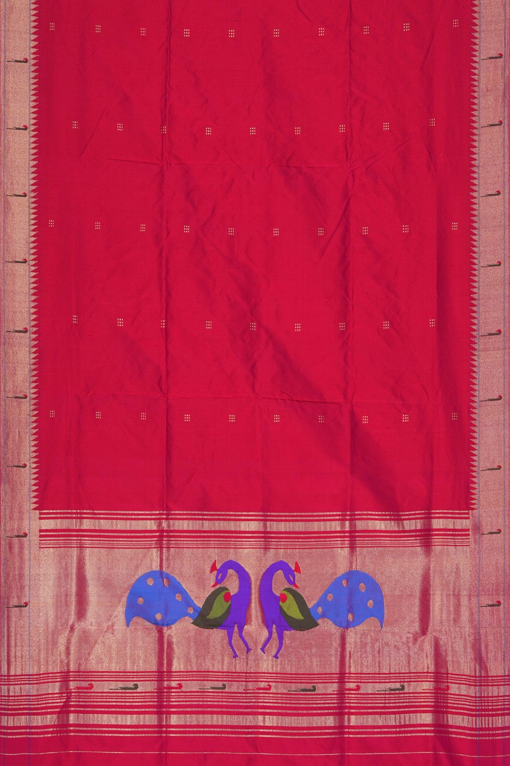 Image of A Fuchsia Pink Silk Dupatta