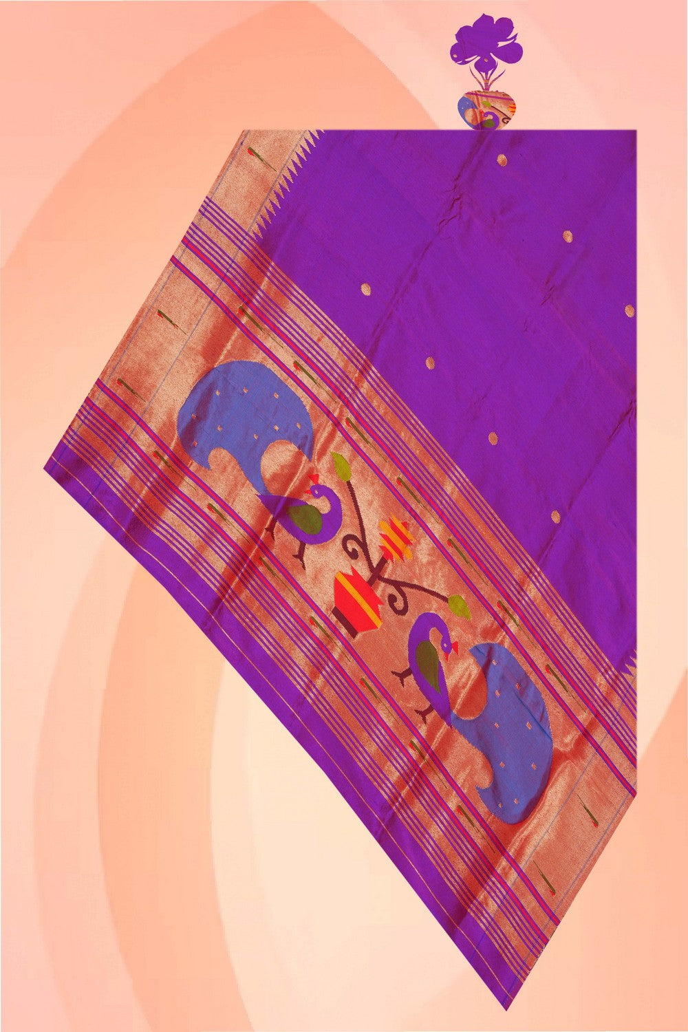Image of A Purple Silk Dupatta