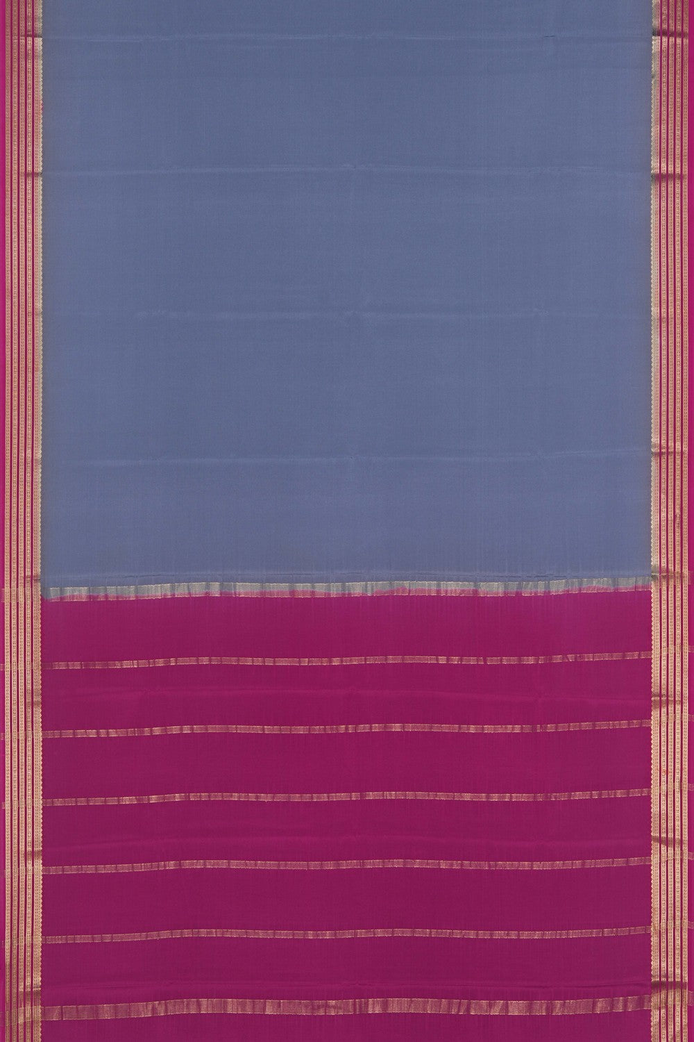 Image of Grey Crepe Silk Saree