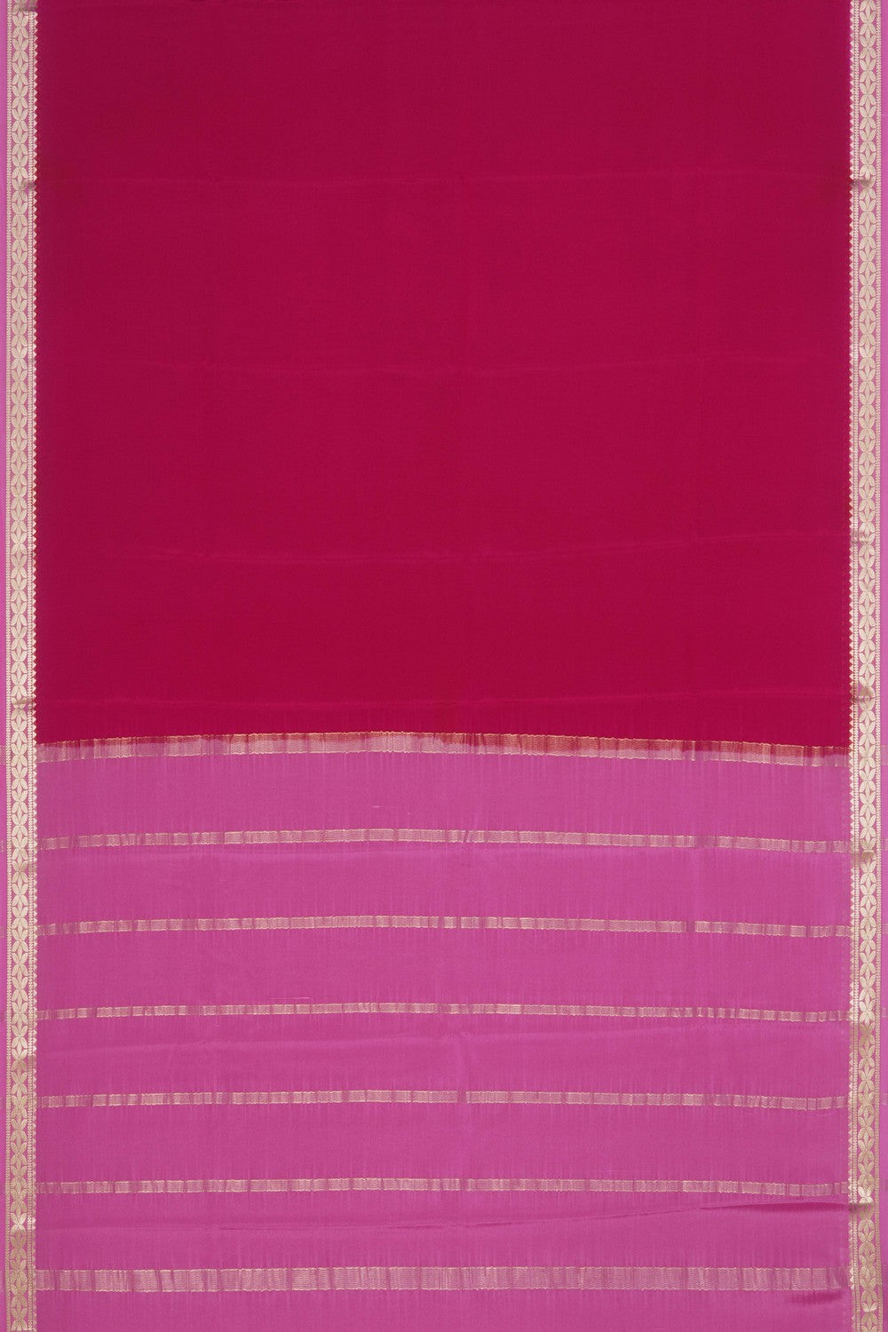 Image of Pink Crepe Silk Saree