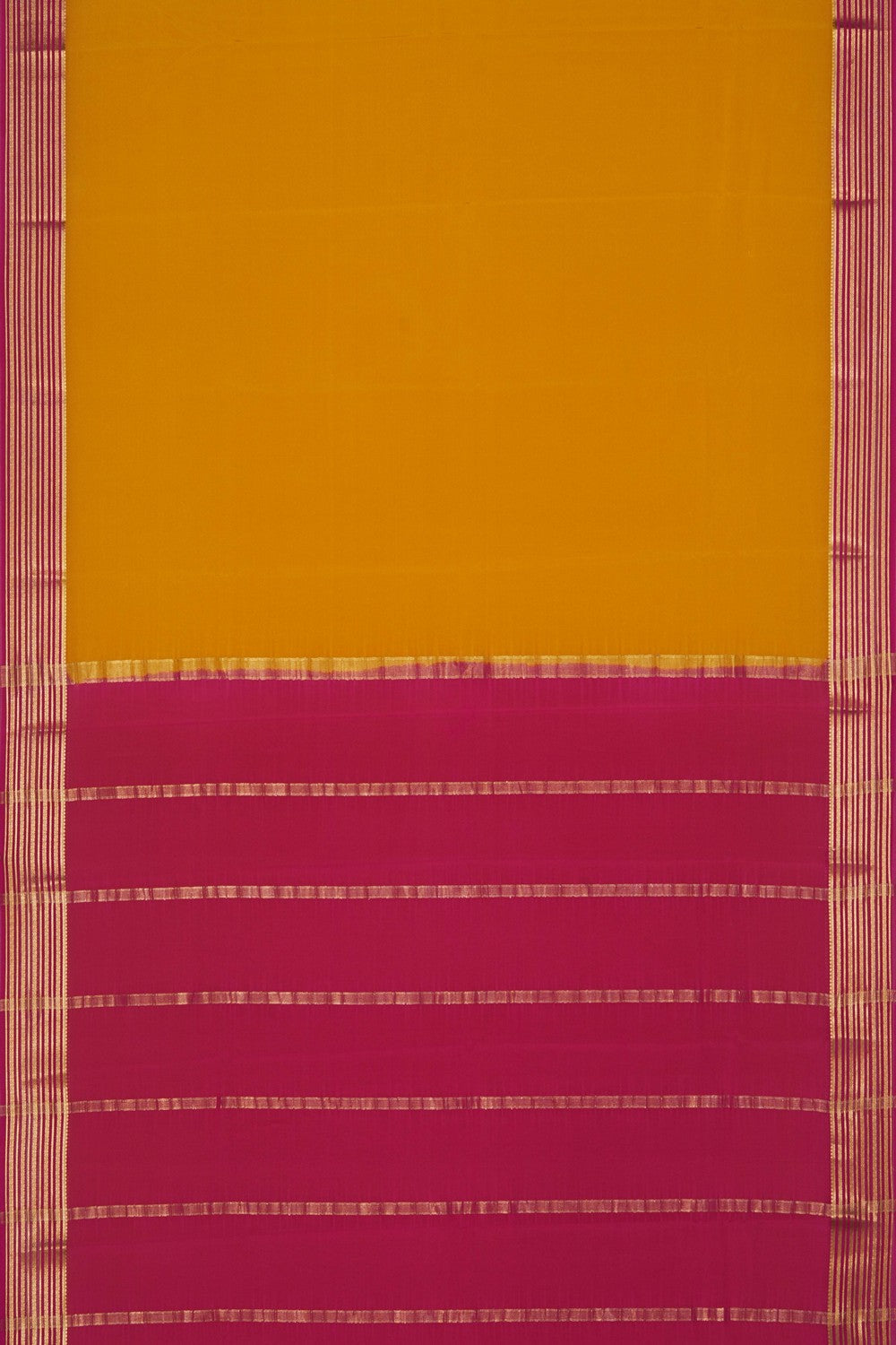 Image of Yellow Crepe Silk Saree