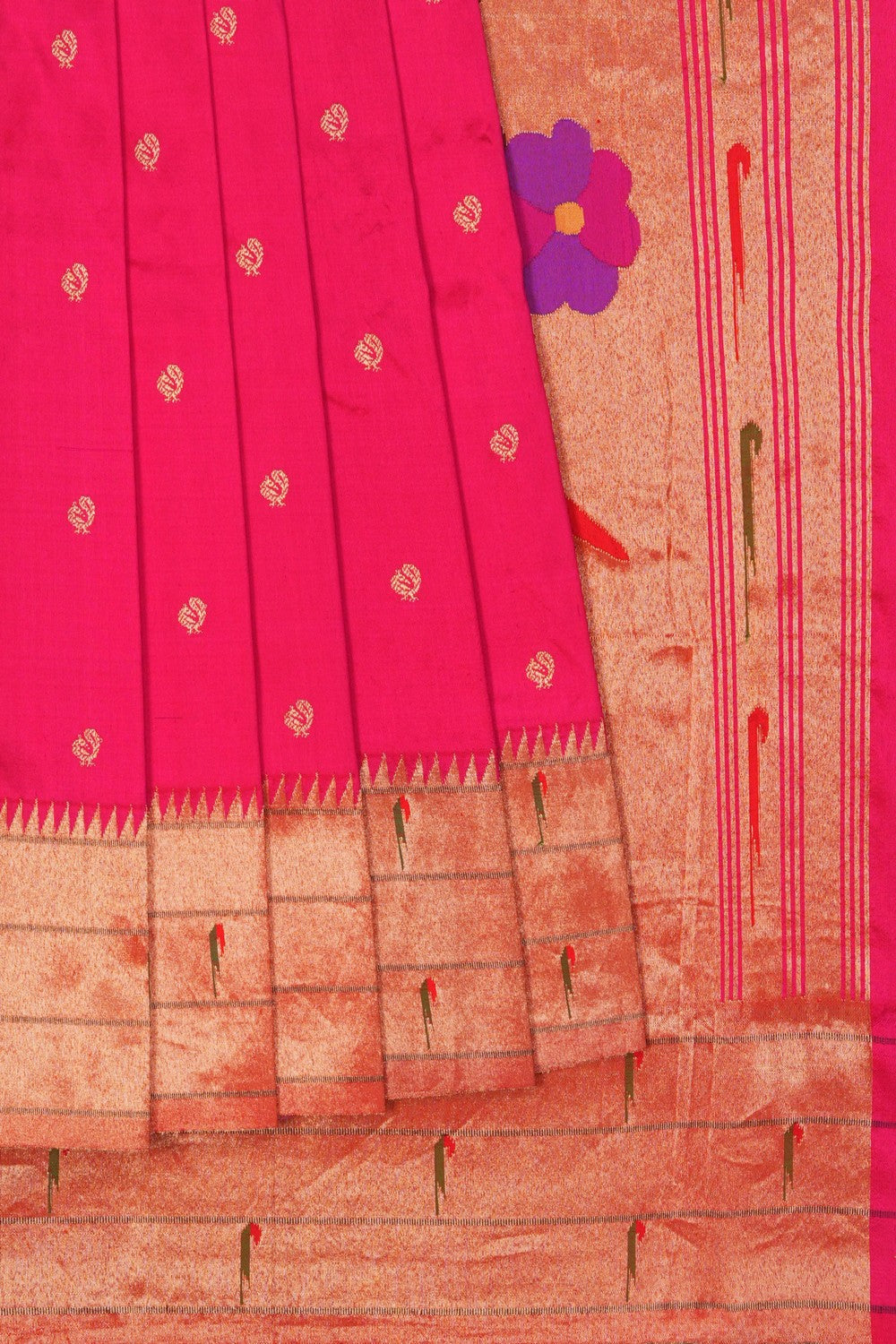 Image of Pink Paithani Silk Saree