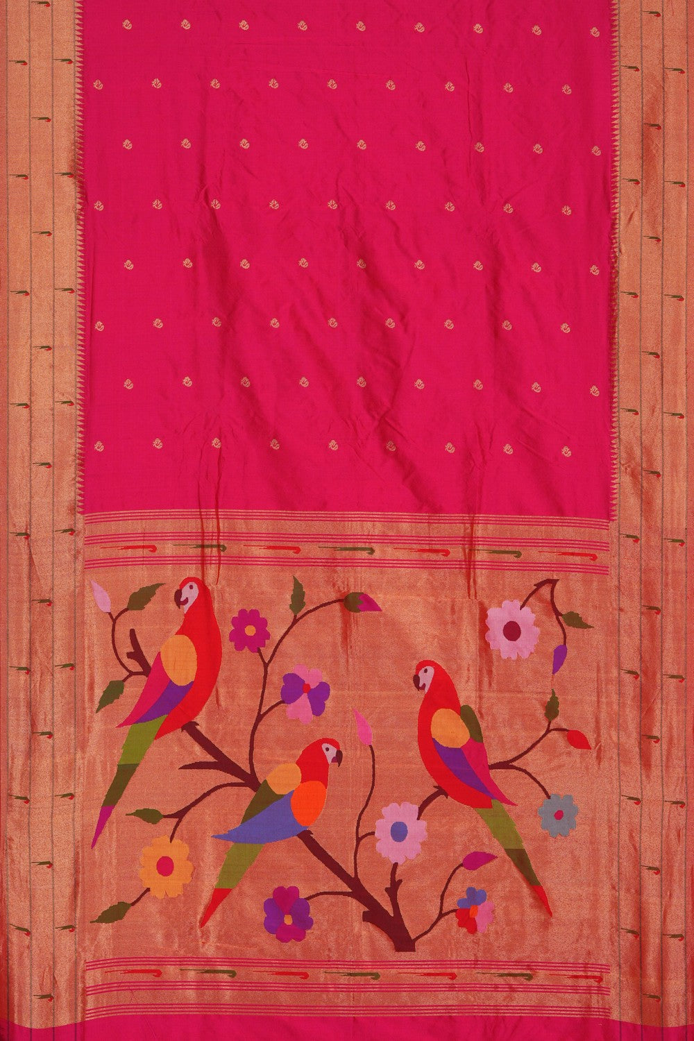 Image of Pink Paithani Silk Saree