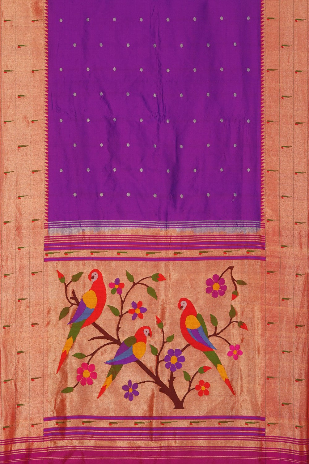 Image of Purple Paithani Silk Saree