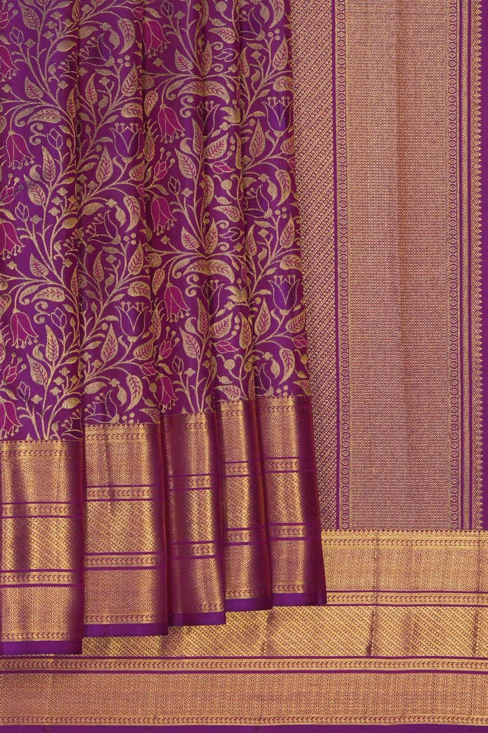 Image of Purple Kanchipattu Brocade Saree