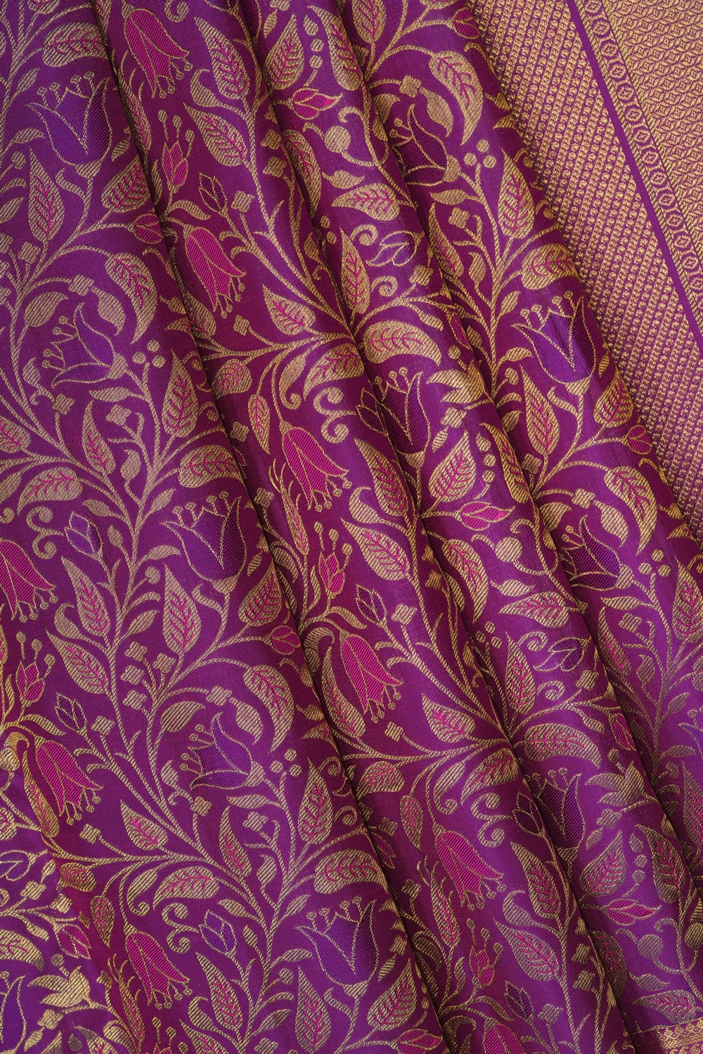 Image of Purple Kanchipattu Brocade Saree