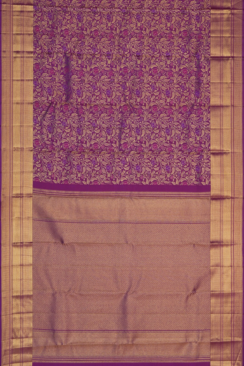 Image of Purple Kanchipattu Brocade Saree