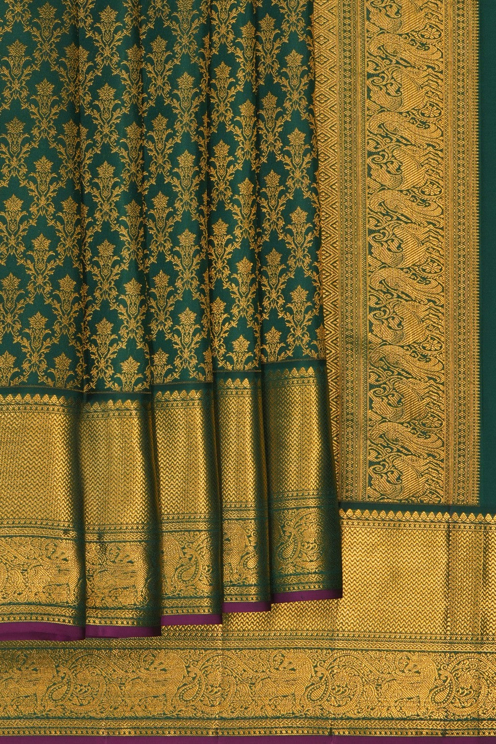 Image of Green Kanchipattu Brocade Saree