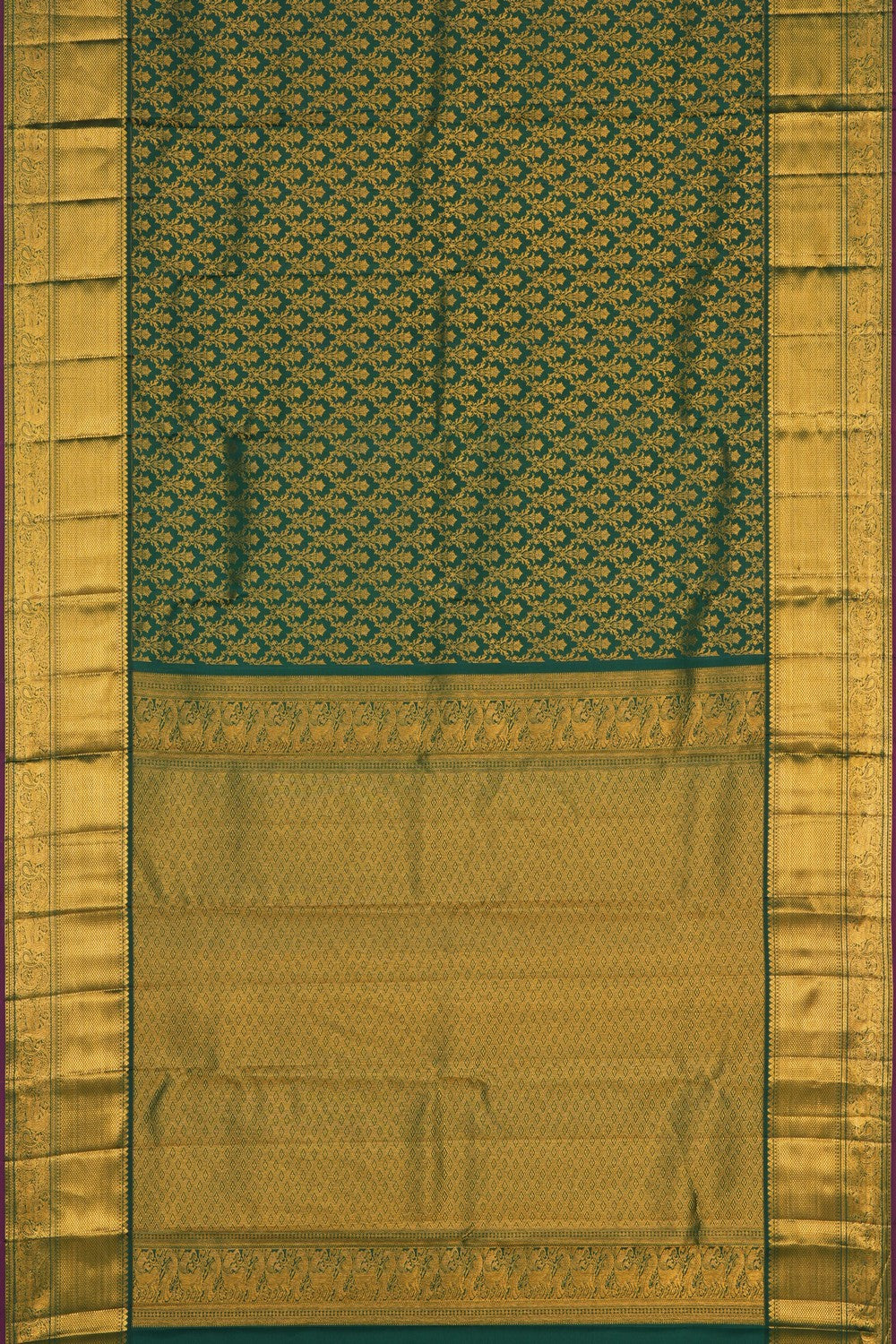 Image of Green Kanchipattu Brocade Saree