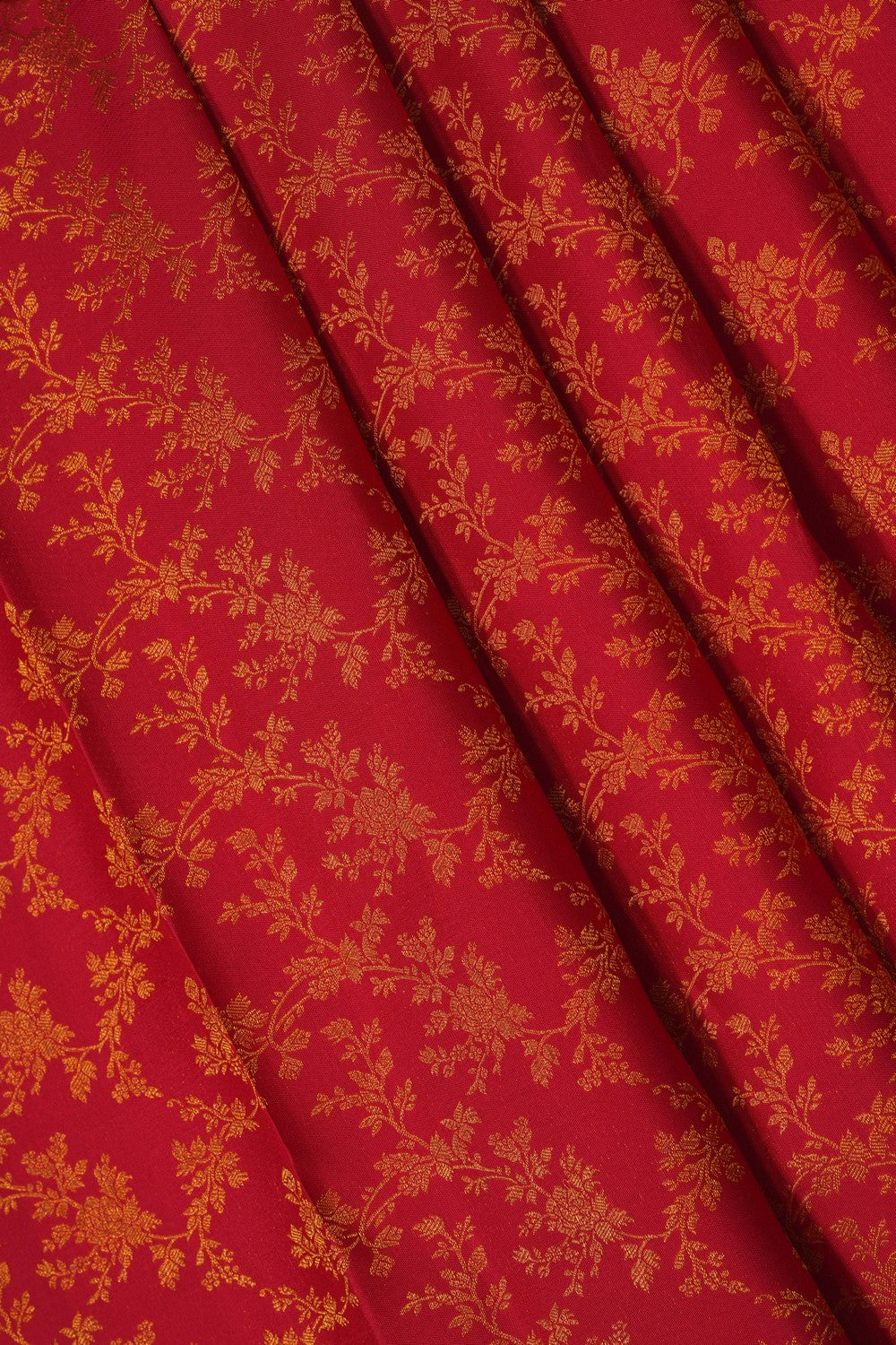 Image of Red Kanchipattu Brocade Saree
