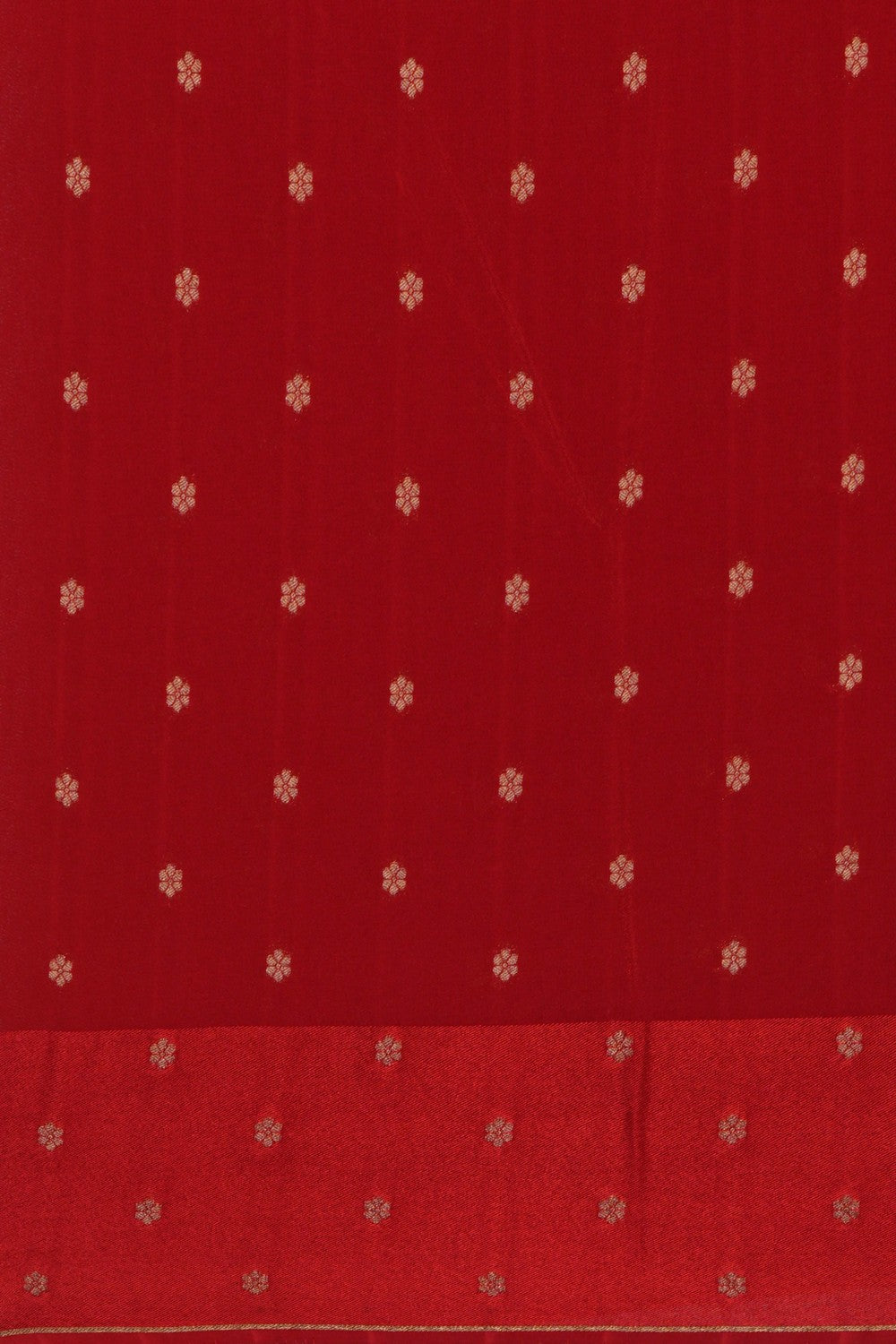 Image of Red Crepe Saree