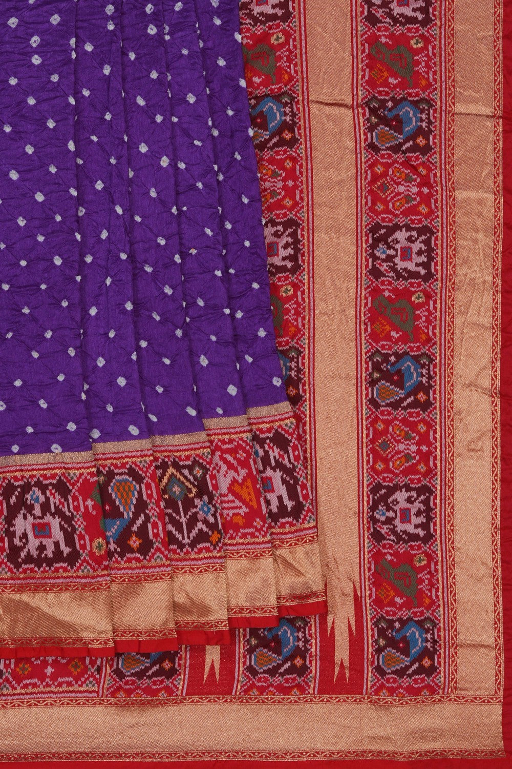 Image of A Patola Fusion Bandhani Saree