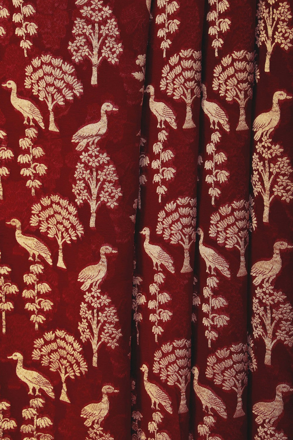 Image of Maroon Banarasi Georgette Saree