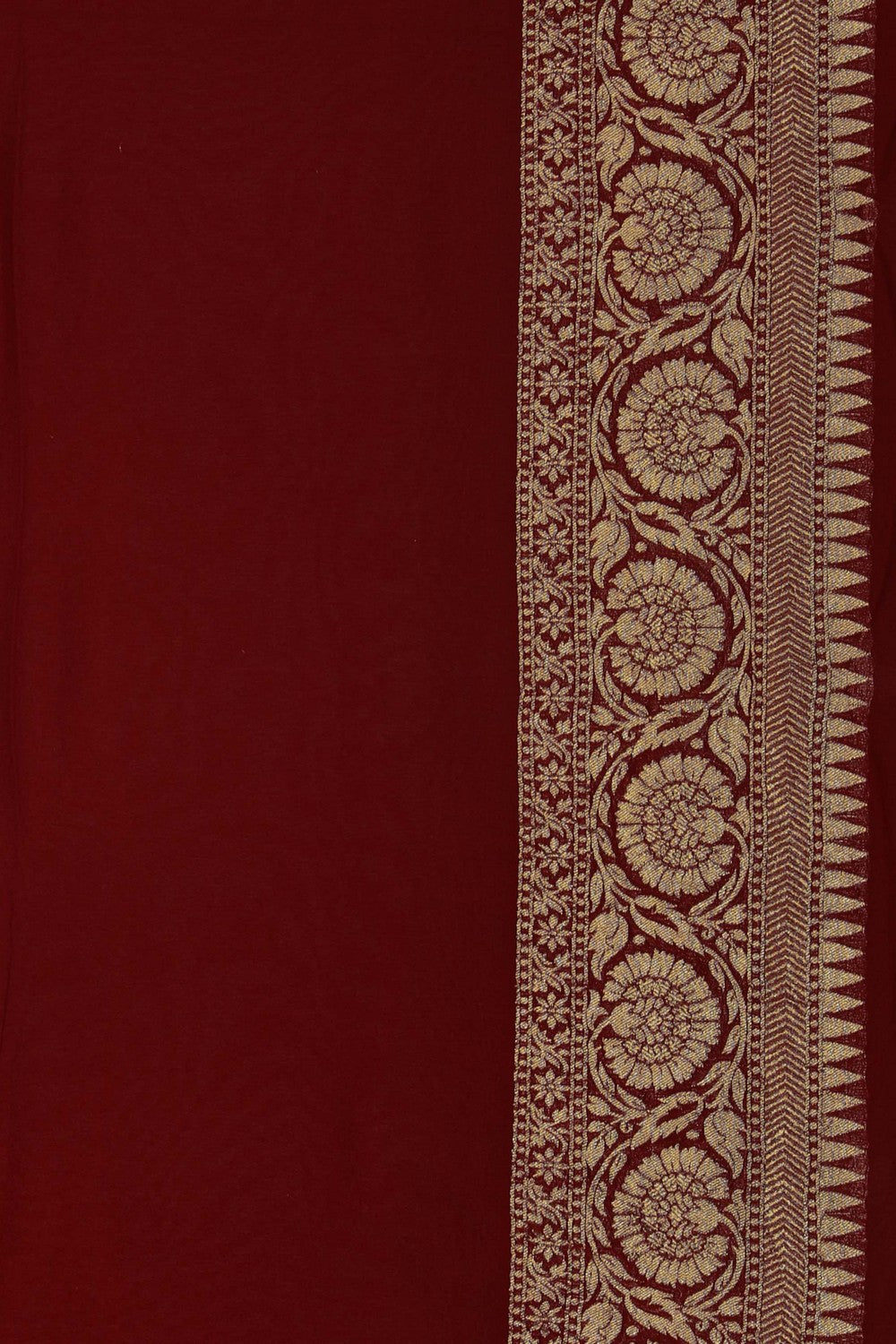 Image of Maroon Banarasi Georgette Saree