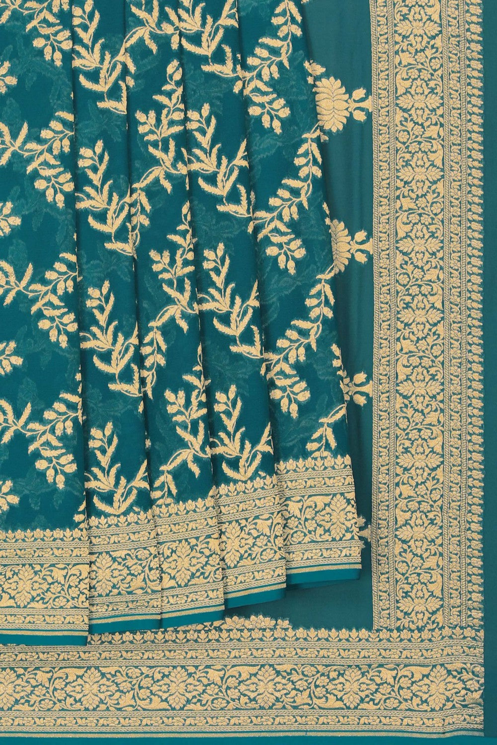 Image of Blue Banarasi Georgette Saree