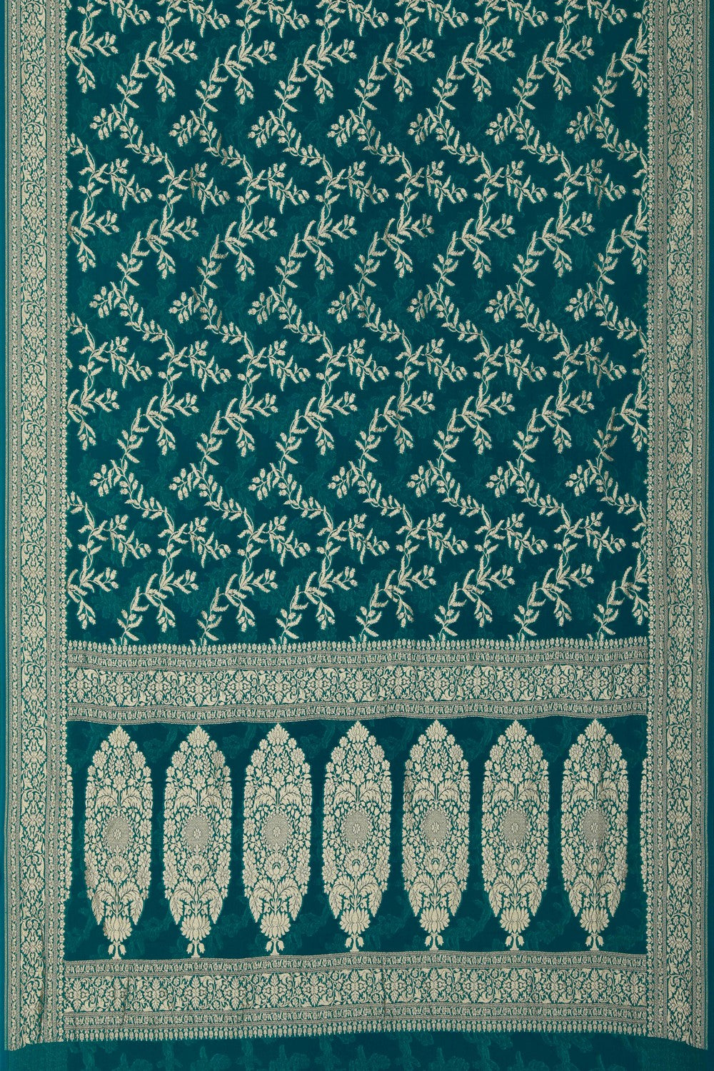 Image of Blue Banarasi Georgette Saree