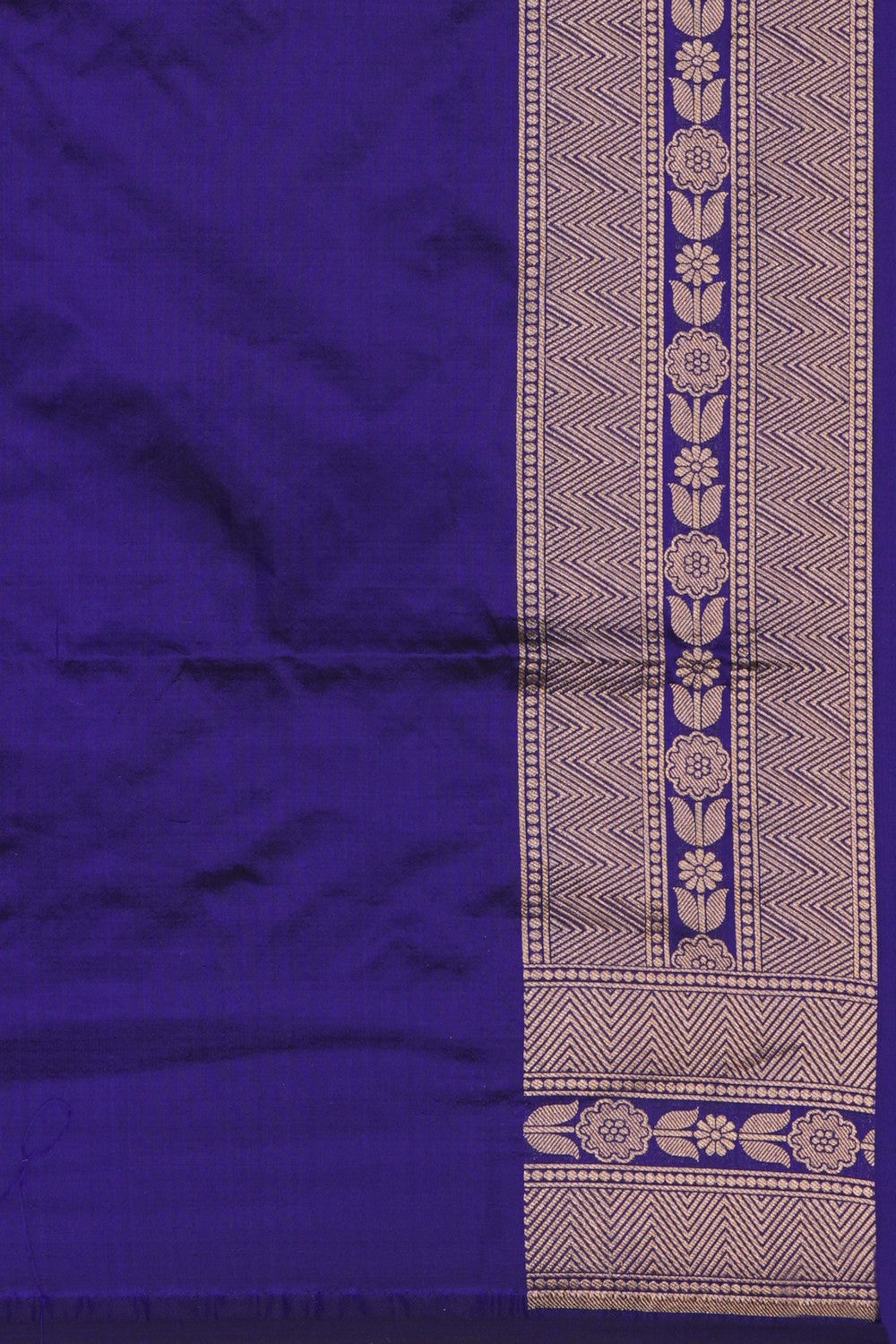 Image of Purple Banarasi Silk Brocade Saree