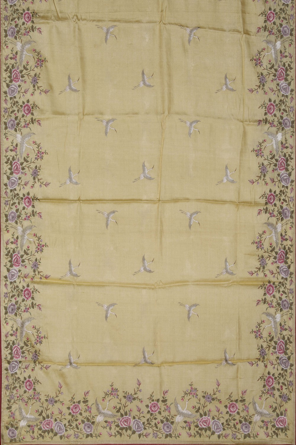 Image of Yellow Embroidery Saree