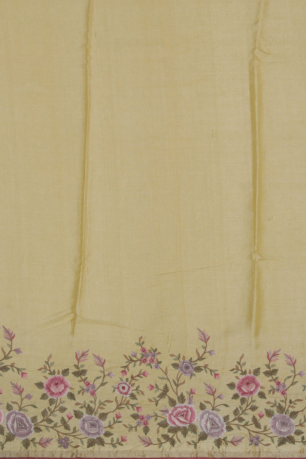 Image of Yellow Embroidery Saree