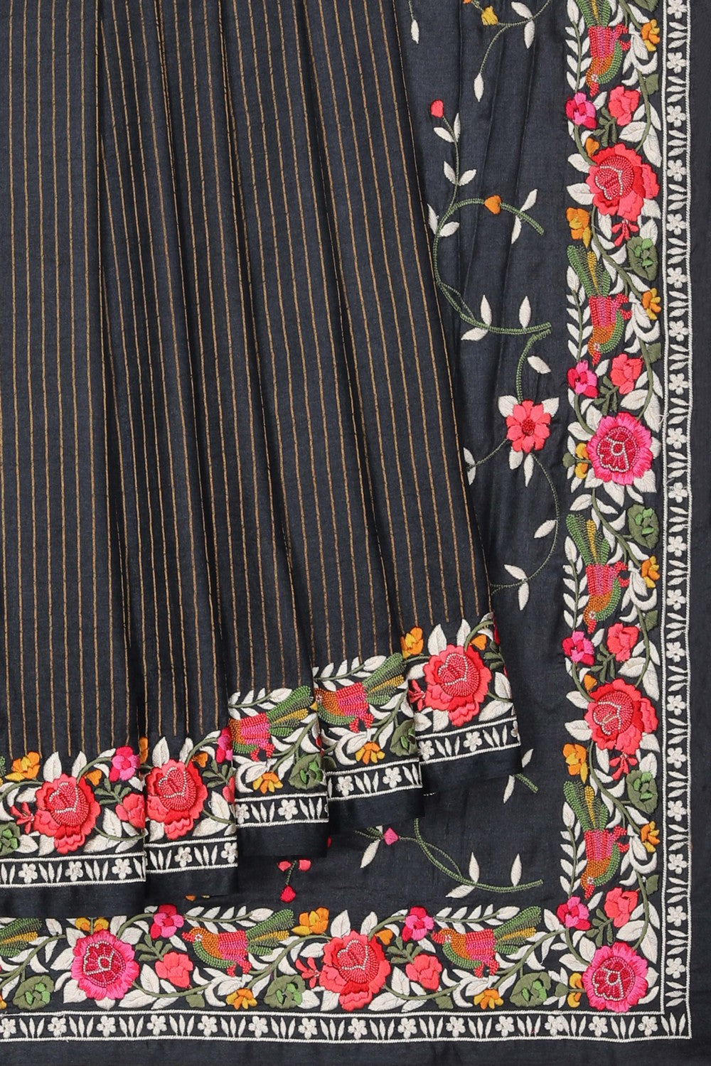 Image of Black Embroidery Saree
