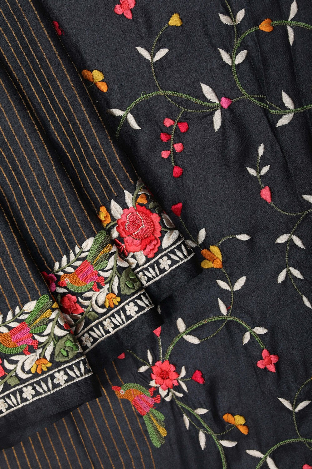 Image of Black Embroidery Saree